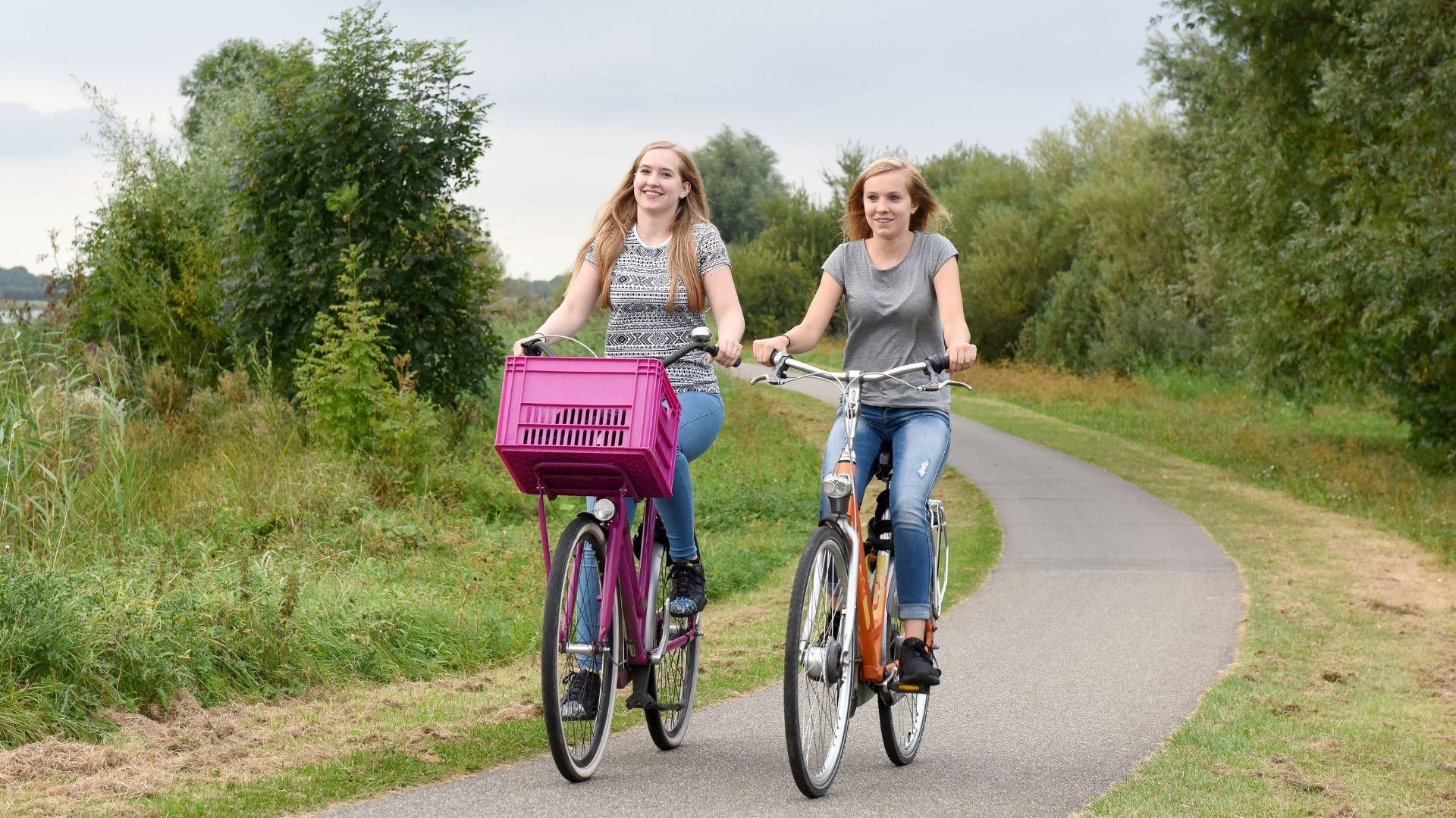 Fietsen richting de Duinen